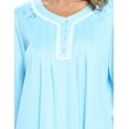 thumbnail image 4 of Casual Nights Women's Long Knitted & Lace Henley Nightgown, 4 of 4