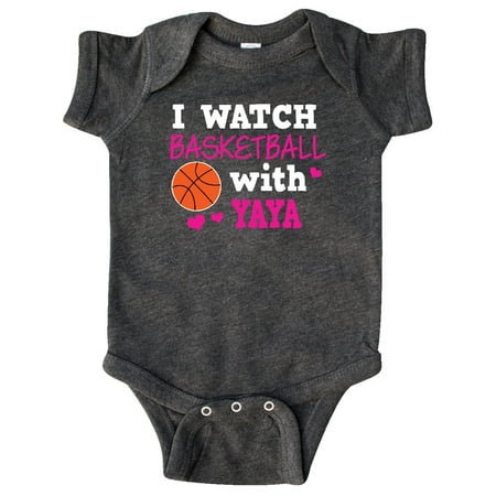 

Inktastic I Watch Basketball with Yaya Gift Baby Girl Bodysuit