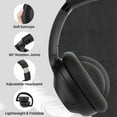 thumbnail image 3 of Ankbit E500 Active Noise Cancelling Wireless Headphones with Microphone, Bluetooth 5.2, Deep Bass, 80H Playtime, Voice Assistant for Travel/Home/Office - Black, 3 of 9