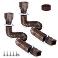 thumbnail image 1 of plusgutter 2 Pack Rain Gutter Downspout Extensions, Flexible Downspout Extender with 58"+68" Extendable Pipes for Rain Water Drainage, Dura, 1 of 6