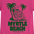 thumbnail image 3 of Instant Message - Myrtle Beach Alligator - Toddler & Youth Girls Short Sleeve Graphic T-Shirt, 3 of 6