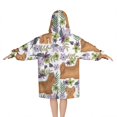 thumbnail image 2 of Yorkie Dog and Flower Florals Blanket Hoodies for Kids 6-13YR Oversize Wearable Blanket Hoodies for Boys Girls Teens, 2 of 7