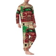 thumbnail image 3 of Bingfone Men'S Pajama Set 2 Piece Loungewear Pjs, Long Sleeve With Pajama Pants-Christmas Vintage Red Truck, 3 of 9
