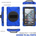 thumbnail image 3 of 360° Rotatable Fire7 2022 Case (12th Gen 7 inch) Shockproof Heavy Duty Protective Case with Shoulder Strap/Hand Strap/Kickstand Children's Case, 3 of 9