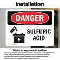 thumbnail image 3 of (2 Pack) Sulfuric Acid OSHA Danger Sign 10 Inch X 7 Inch Vinyl Label Decal Sticker Weather Resistant, UV Protected for Workplace, Business, and Construction Site, Made in the USA, 3 of 7