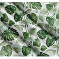 thumbnail image 3 of Soimoi Green Cotton Cambric Fabric Monstera Leaf & Floral Fabric Prints By Yard 56 Inch Wide, 3 of 7