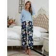thumbnail image 2 of Loritta Lounge Set for Women 2 Piece Outfits Long Sleeve Round Neck Pjs Sleepwear, 2 of 7