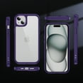 thumbnail image 2 of for iPhone 15 Clear Case, [Anti-Yellowing] [Military-Grade Drop Protection] Transparent Slim Lightweight Anti-Scratch Phone Case for iPhone 15 Shockproof Bumper Cover, Purple, 2 of 7