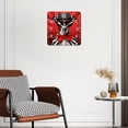 thumbnail image 3 of 12 Inch Wall Clock Battery Operated Silent Clock Decorative for Office, Kitchen, Outdoor, Living Room，Cartoon Puppy Dog with Glasses Striped Style, 3 of 4