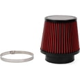thumbnail image 1 of Red 3" 76mm Inlet Cone Replacement Dry Air Filter High Flow Car Performance Cold Air Intake Filter, 1 of 8