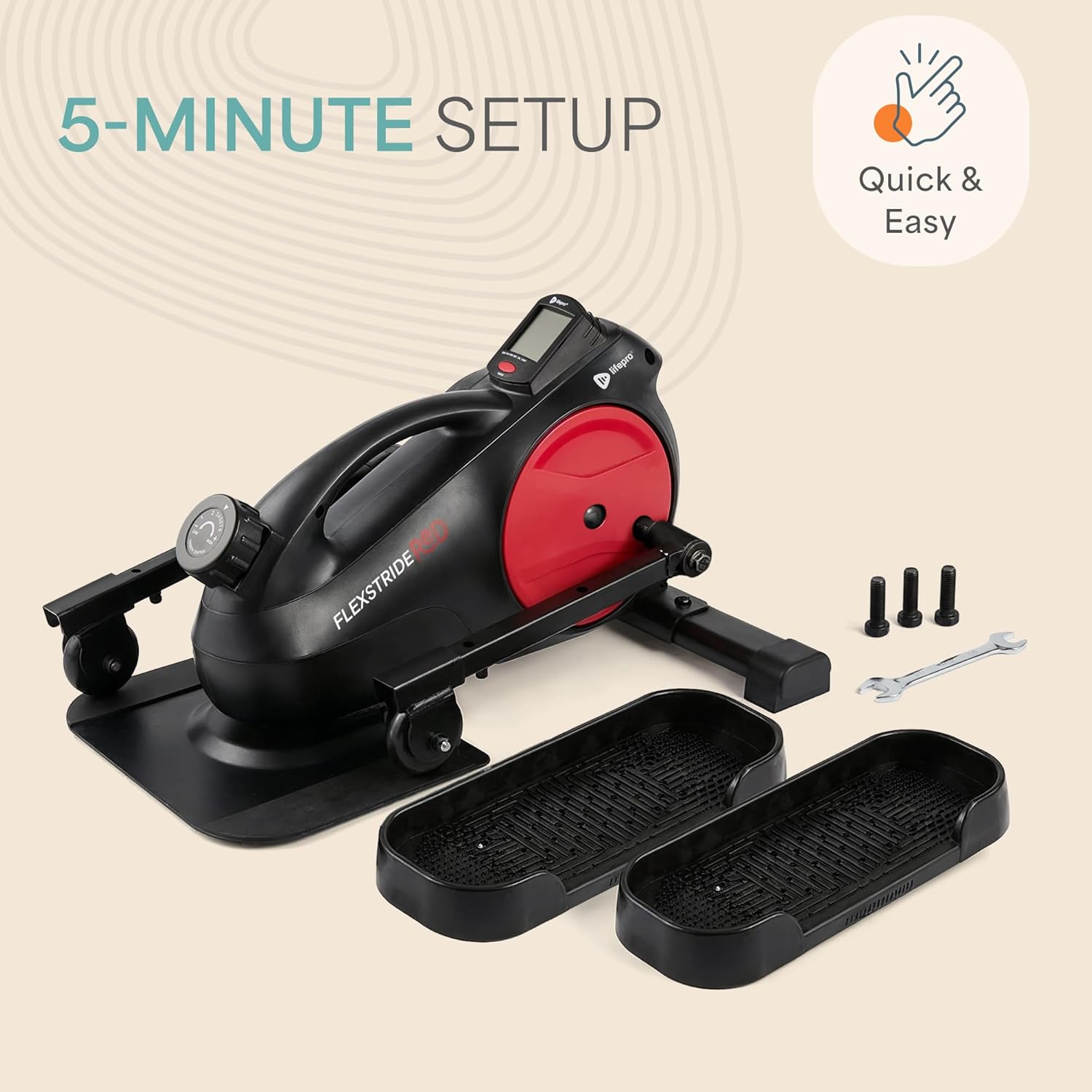 Lifepro FlexStride Under Desk Elliptical with Red Light Therapy photo 4