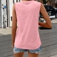 thumbnail image 5 of Women's Summer Solid Color Sleeveless Shirts Casual V Neck Tank Tops Tunic Casual Basic Shirts True Classic Tees Cute Trendy Clothes Summer Loose Fit Clothes Womens Tops 2026 Pink M, 5 of 5