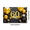 2A, variant on Black Background Glittery 60th Birthday Banner with Golden Balloons and Ribbon Party Decoration Backdrop Photography Props for Birthday Parties Family Gatherings Celebrations Photo Shoots