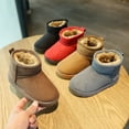 thumbnail image 2 of Children's Snow Boots New Winter Plus Velvet Warm Cotton Shoes Baby Snow Boots Children's Cotton Boots (Red,22), 2 of 7