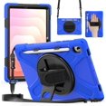 thumbnail image 1 of Funda para Samsung Galaxy Tab Tab S11 (11 pulgadas) 2025 SM-X730/SM-X736B, funda protectora a prueba de golpes para niños con soporte para lápices, correa de mano giratoria 360 y soporte, correa de, 1 of 9