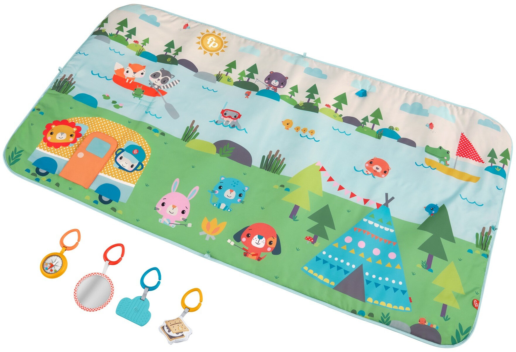 FisherPrice Extra Big Adventures Play Mat, Infant Activity Set