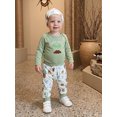 thumbnail image 4 of RUINIXCW Western Baby Boy Cowboy Outfit My First Rodeo Newborn Baby Boy Hospital Coming Home Clothes Infant Highland Cow Print Long Sleeve Romper and Pants Hat Set, 4 of 9