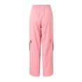 thumbnail image 5 of Gibobby High Waisted Sweatpants Wide Leg Elastic Waist Drawstring with Pockets Sweatpants for Women Fleece Lined High Waist Yoga Pants for Winter(Light Pink,L), 5 of 9
