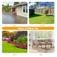 thumbnail image 7 of 32'' Round Patio Table, Outdoor Bistro Table w/Umbrella Hole, Outdoor Coffee Table Dining Table w/Tempered Glass Top & Metal Frame for Backyard Lawn Balcony Pool, 7 of 7