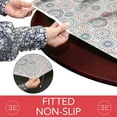 thumbnail image 4 of LAMINET Deluxe Elastic Edged Flannel Backed Vinyl Fitted Table Cover -Multi-Color Geometric Medallion Pattern - Small Round - Fits Tables up to 40" - 44" Diameter ( ETOVMED48), 4 of 8