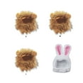 thumbnail image 3 of Billuyoard Melena de león de gato de poliéster transforma a la mascota en un sombrero de conejo y gato de la selva con orejas fáciles de usar Ropa para mascotas Peluca Melena De León S, 3 of 6