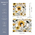 thumbnail image 2 of Yayeee Toggle Light Switch Wall Plate 2-Gang 4.56"x4.48" Decorative Outlet Cover, White Watercolor Sunflowers, 2 of 7