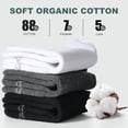 thumbnail image 6 of CAILDANL 6 Pack Men's Ankle Socks with Cushion, Cotton Quarter Socks for Sport Training Running, 6 of 7