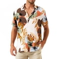 thumbnail image 2 of Hawaiian Shirt For Men, Men's Vintage Button Down Bowling Shirts Short Sleeve Summer Beach Shirt L, 2 of 5