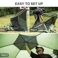 thumbnail image 4 of EVER ADVANCED Pop up Screen House for Outdoor, 11.5ft Instant  Camping Screened Gazebo Canopy for 6 person, Portable Shelter for Backyard, Green, 4 of 11