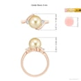 thumbnail image 5 of ANGARA Classic Golden South Sea Cultured Pearl Bypass Ring in 14K Rose Gold for Women | June Birthstone, Birthday, Anniversary, Jewelry Gift for Women | Pearl Ring, 5 of 9
