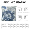 thumbnail image 6 of JRXY Navy Blue White Grey Pillow Covers Dahlia Floral Decor Throw Pillows Summer Modern Geometry Flower Outdoor Decorative Cushion Cases for Sofa Couch Bed Decorations,Set of 2 White, 6 of 6
