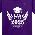 thumbnail image 4 of Inktastic Class of 2025 with Graduation Cap and Wings Youth T-Shirt, 4 of 5