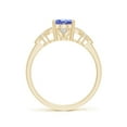 thumbnail image 2 of ANGARA Natural Vintage Style Oval 1.25 ct Tanzanite Ring with Diamonds in 14K Yellow Gold for Women (Size-8x6mm) | December Birthstone, Anniversary, Jewelry Gift for Women | Natural Tanzanite Ring, 2 of 9