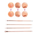 thumbnail image 1 of Popper 4 Pcs Pimple Popper Tool Kit Rose Gold Portable Double Head Stainless Steel  Blackhead Removal Needle Tool, 1 of 8