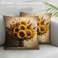 thumbnail image 3 of Leisuo  Sunflower Throw Pillows Covers Nature Summer Flower Vase Floral Decorative Square Pillowcases for Couch Sofa Bench Living Room Bedroom Decoration, 3 of 5