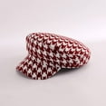 thumbnail image 4 of CoCopeaunts Beret Hats for Women Autumn Winter Hat Lattice Flat Top Men Wide Brim Newsboy Cap Female Keep Warm Military Cap, 4 of 7