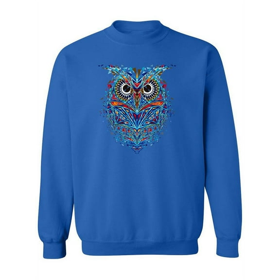 Kaleidoscopic Owl Design Sweatshirt Women -Image by Shutterstock, Female x-Large