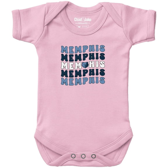 Newborn & Infant Chad & Jake Light Pink Memphis Grizzlies Groovy Bodysuit