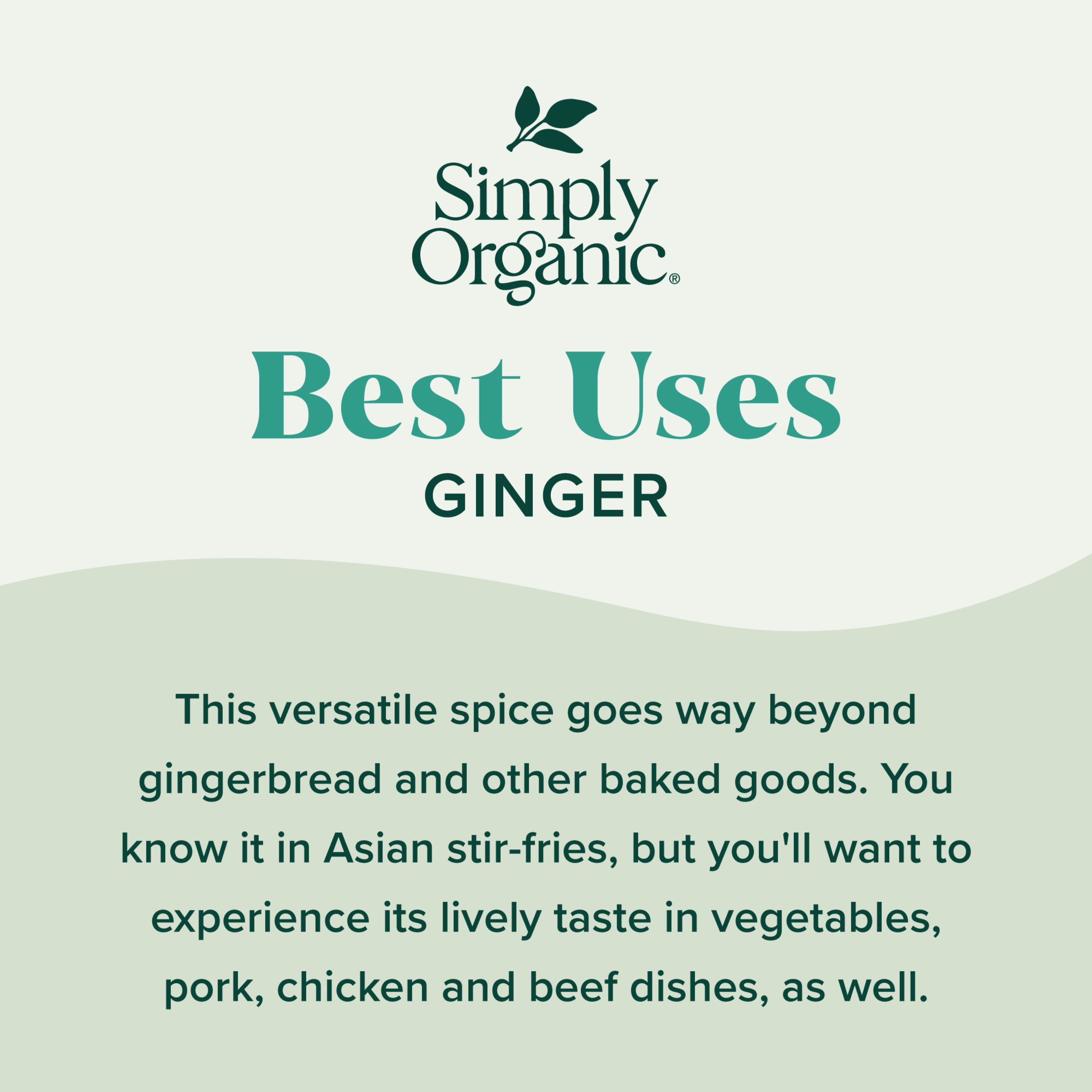Simply Organic Ground Ginger Root, 1.64 oz.