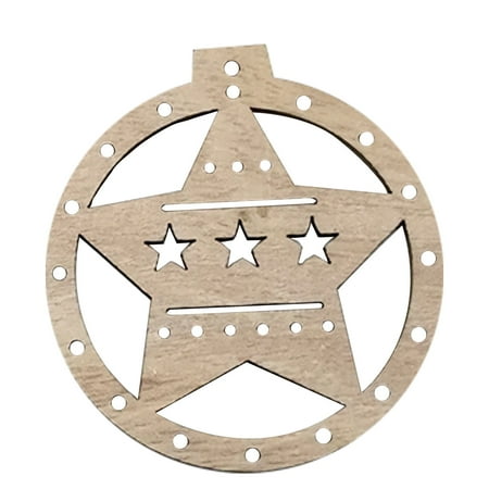 

10PCRetro Christmas decoration wooden pendant holiday decoration accessories