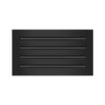 thumbnail image 4 of 14x8 Modern AC Vent Cover - Decorative Black Aluminum Air Vent - Standard Linear Slot Diffuser - Heating and Cooling Register Grille for Ceiling, Walls & Floors - Texas Buildmart, 4 of 6