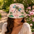 thumbnail image 5 of Basysin Vintage Print Bucket Hat Lightweight Breathable Sun Hat Fashion Wide Brim Fisherman Cap Outdoor Travel Beach Daily Holiday Hat, 5 of 5