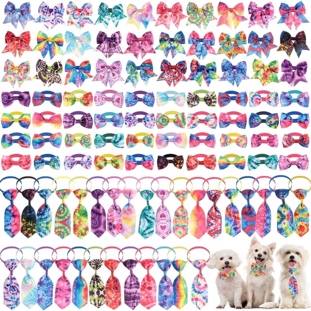 Juego de corbatas para perros Reginary, 100 piezas, para perros pequeños y medianos