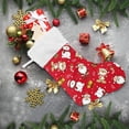 thumbnail image 6 of Coolnut Christmas Stocking Personalized Christmas Santa Large Candy Stocking Hanging Gift Xmas Stockings Decoration 1 PC for Family Holiday Party Ornaments Decor Fireplace, 6 of 7