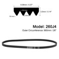 thumbnail image 2 of Unique Bargains 260J4 PJ V-Ribbed Belt 4 Ribs 26' Length x 0.37' Width x 0.14' Height, EPDM Micro V Serpentine Belt, 2 of 5