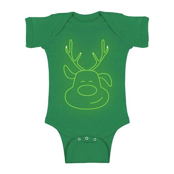 Awkward Styles Ugly Xmas Baby Outfit Bodysuit Neon Christmas Light Romper