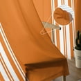 thumbnail image 5 of Sheer Curtains 72 inches Long, Farmhouse Orange White Stripe Light Filtering Sheer Window Curtains Rod Pocket Voile Drapes for Bedroom Living Room, 52"W x 72"L 2 Panels, 5 of 7