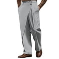 thumbnail image 1 of Pantalones de vestir para hombre - Bolsillo superpuesto, pierna recta, poliéster - Microelástico, S-XXXL, cintura 83-113 cm, largo completo, 1 of 5
