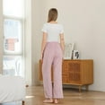 thumbnail image 3 of HEARTNICE Fluffy Womens Pajama Pants, Comfy Fuzzy Pj Bottoms with Pockets, Drawstring Fleece Winter Sleepwear (LIGHT PINK, S), 3 of 3