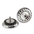 thumbnail image 1 of Jinsinto 2 Pieces Stainless Steel Kitchen Sink Plug - Universal Kitchen Sink Filter (Dia: 80MM), Kitchen Sink Grid, Silver, 8cm, 1 of 5